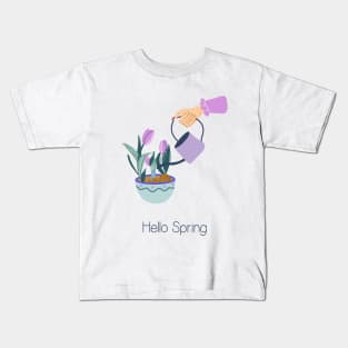 Hello spring print Kids T-Shirt